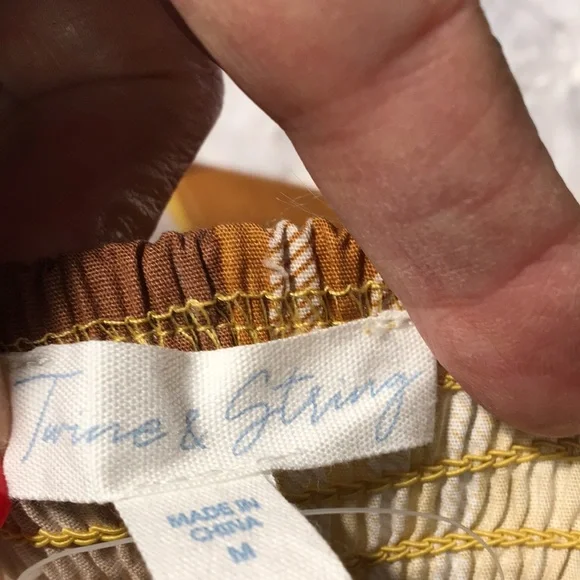 Plaid Vintage twine & string NY CORSET PLAID TOP padded  brown plaid size M - Picture 4 of 13